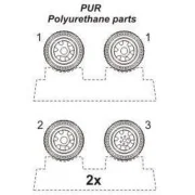 Opel Blitz wheels, 1/72 - CMK 129-B72017 Opel Blitz wheels, 1/72 - CMK 129-B72017