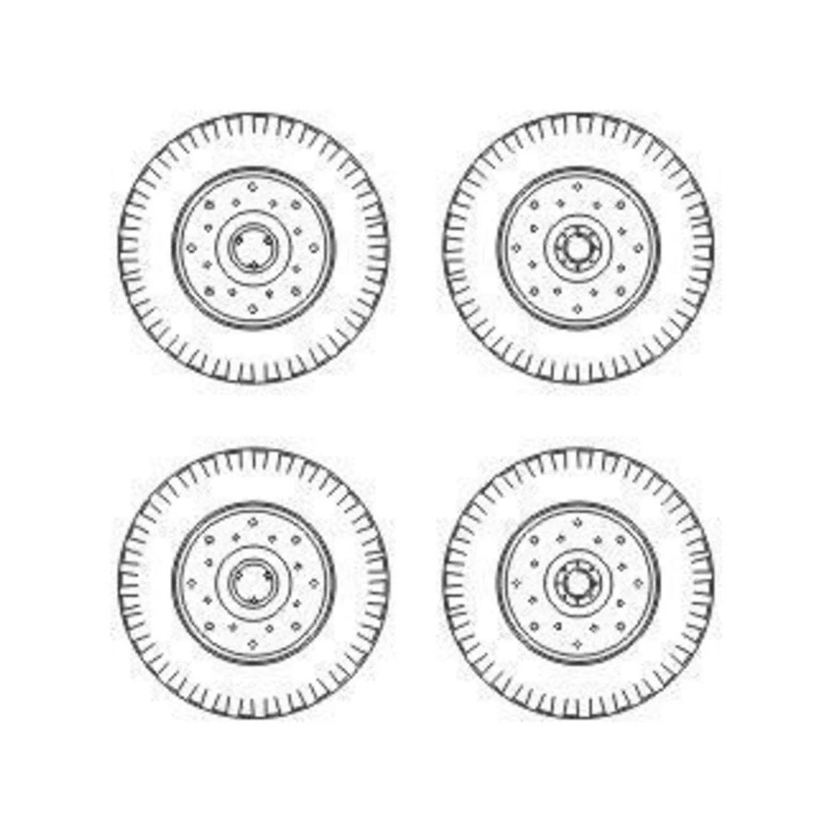 Chevrolet C.15A wheels small type 9x16 (Dunlop) - CMK 129-B72040