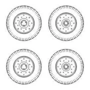 Chevrolet C.15A wheels small type 9x16 (Dunlop), 1/72 - CMK 129-B72040 Chevrolet C.15A wheels small type 9x16 (Dunlop), 1/72 - CMK 129-B72040