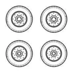 Chevrolet C.15A wheels small type 9x16 (Firestone) - CMK 129-B72041