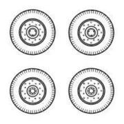 Chevrolet C.15A wheels small type 9x16 (Firestone), 1/72 - CMK 129-... Chevrolet C.15A wheels small type 9x16 (Firestone), 1/72 - CMK 129-...