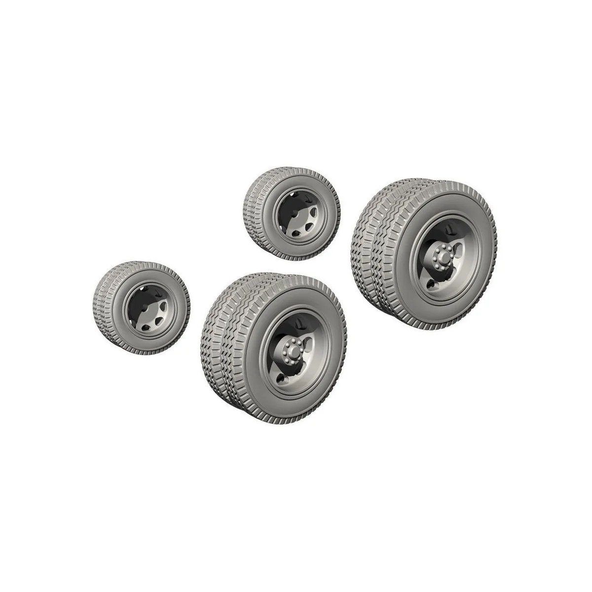 Biber Trailer Wheels f.Secial Armour kit, 1/72 - CMK 129-B72102