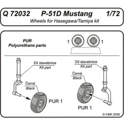 P-51D Mustang wheels - CMK 129-Q72032