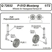 P-51D Mustang wheels, 1/72 - CMK 129-Q72032 P-51D Mustang wheels, 1/72 - CMK 129-Q72032