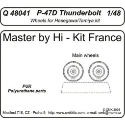 P-47D Thunderbolt wheels für Tamiya und Hasegawa Bausatz, 1/48 - CM...