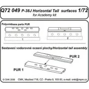 P-38J Lightning Tail horizontal surfaces für Academy Bausatz - CMK ...