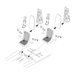B-17 Flying Fortress Seats - CMK 129-Q72175
