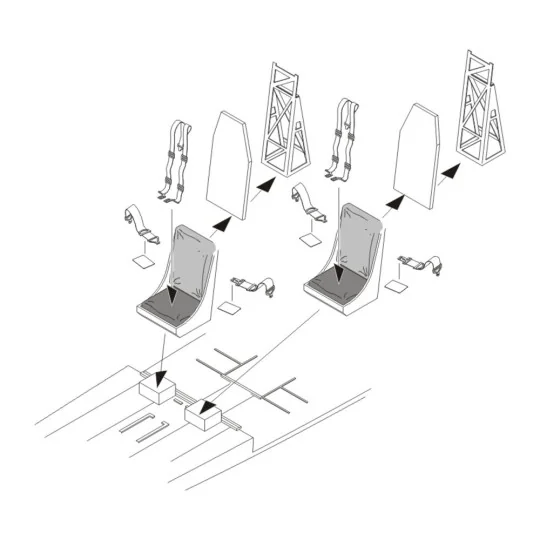 B-17 Flying Fortress Seats - CMK 129-Q72175