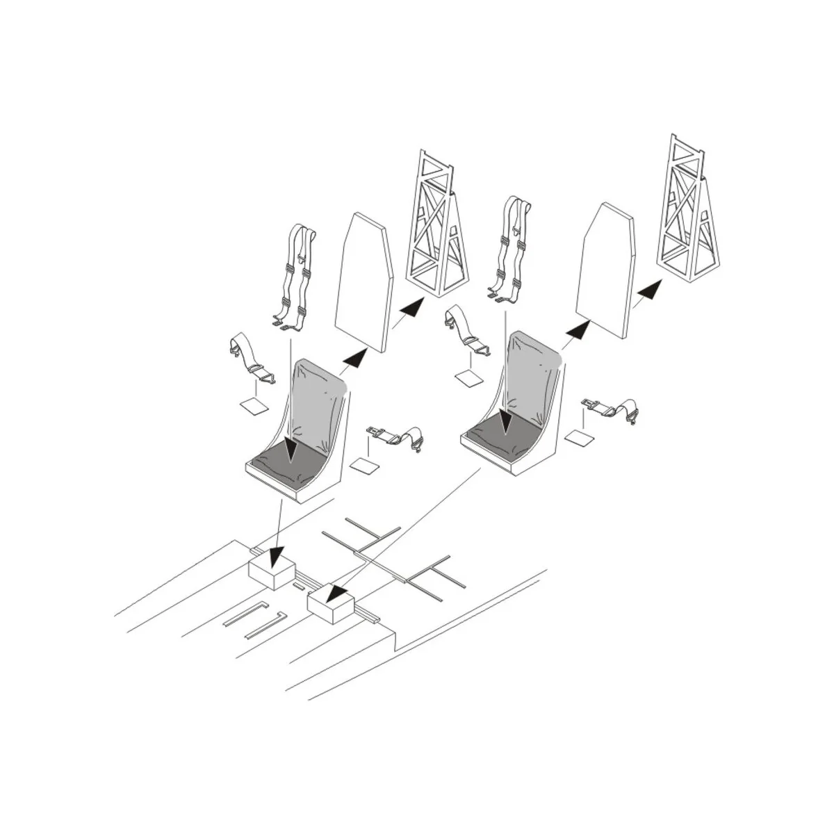 B-17 Flying Fortress Seats - CMK 129-Q72175