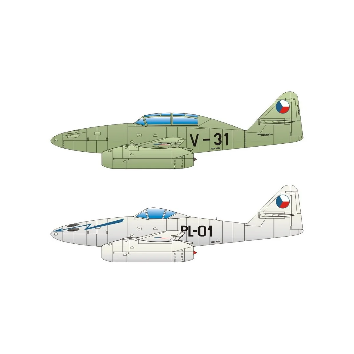 S-92/CS-92 Decals (Czechoslova ME 262A/B, 1/72 - CMK 129-Q72177
