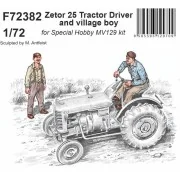 Zetor 25 Tractor Driver and village boy, 1/72 - CMK 129-F72382