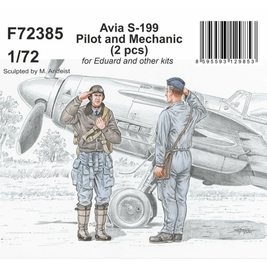 Avia S-199 Pilot and Mechanic for Eduard and other kits, 1/72 - CMK... Avia S-199 Pilot and Mechanic for Eduard and other kits, 1/72 - CMK...