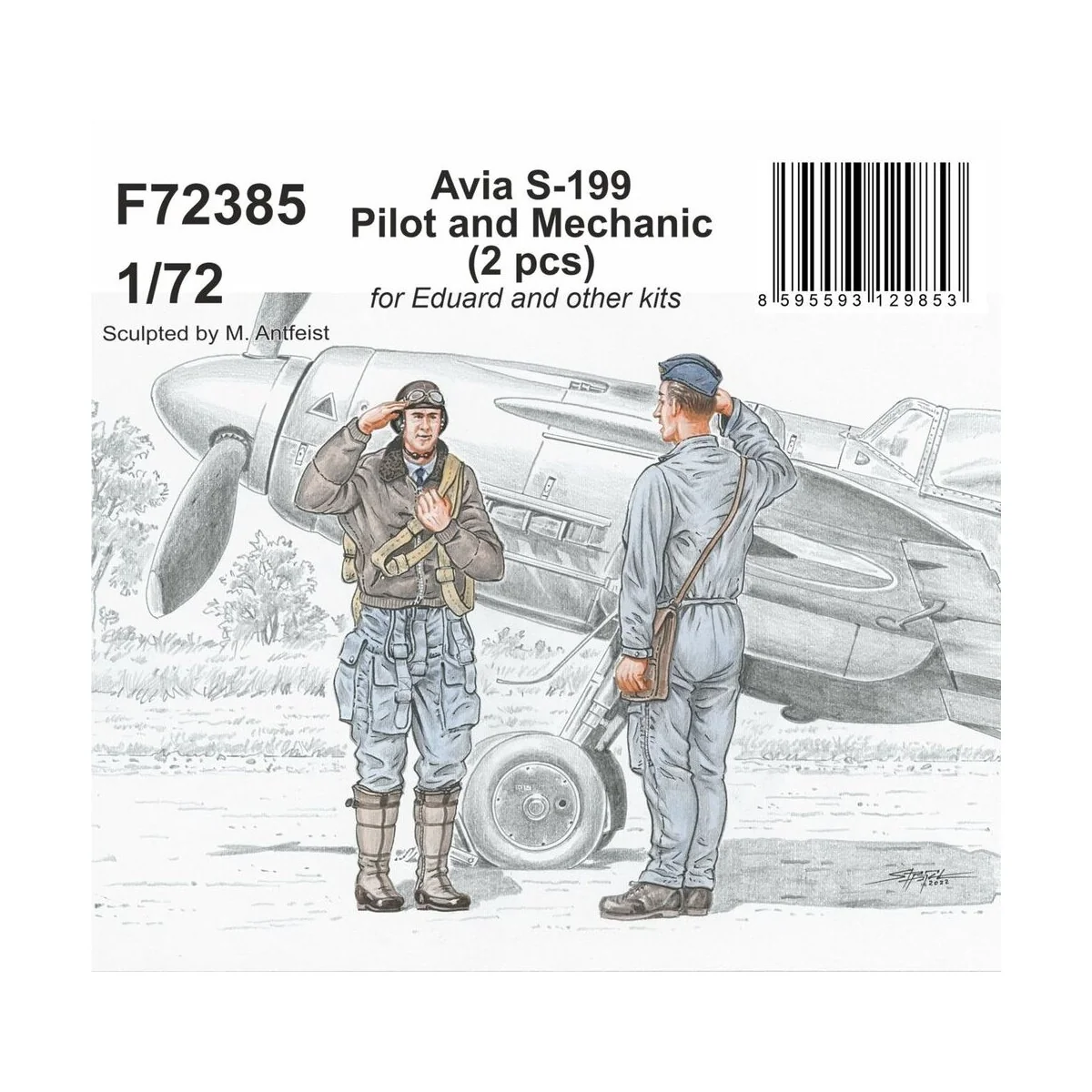 Avia S-199 Pilot and Mechanic for Eduard and other kits, 1/72 - CMK... Avia S-199 Pilot and Mechanic for Eduard and other kits, 1/72 - CMK...