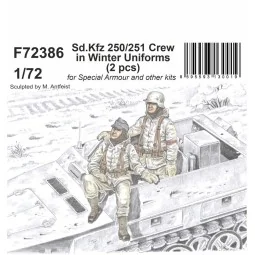 Sd.Kfz 250/251 Crew in Winter Uniforms, 1/72 - CMK 129-F72386