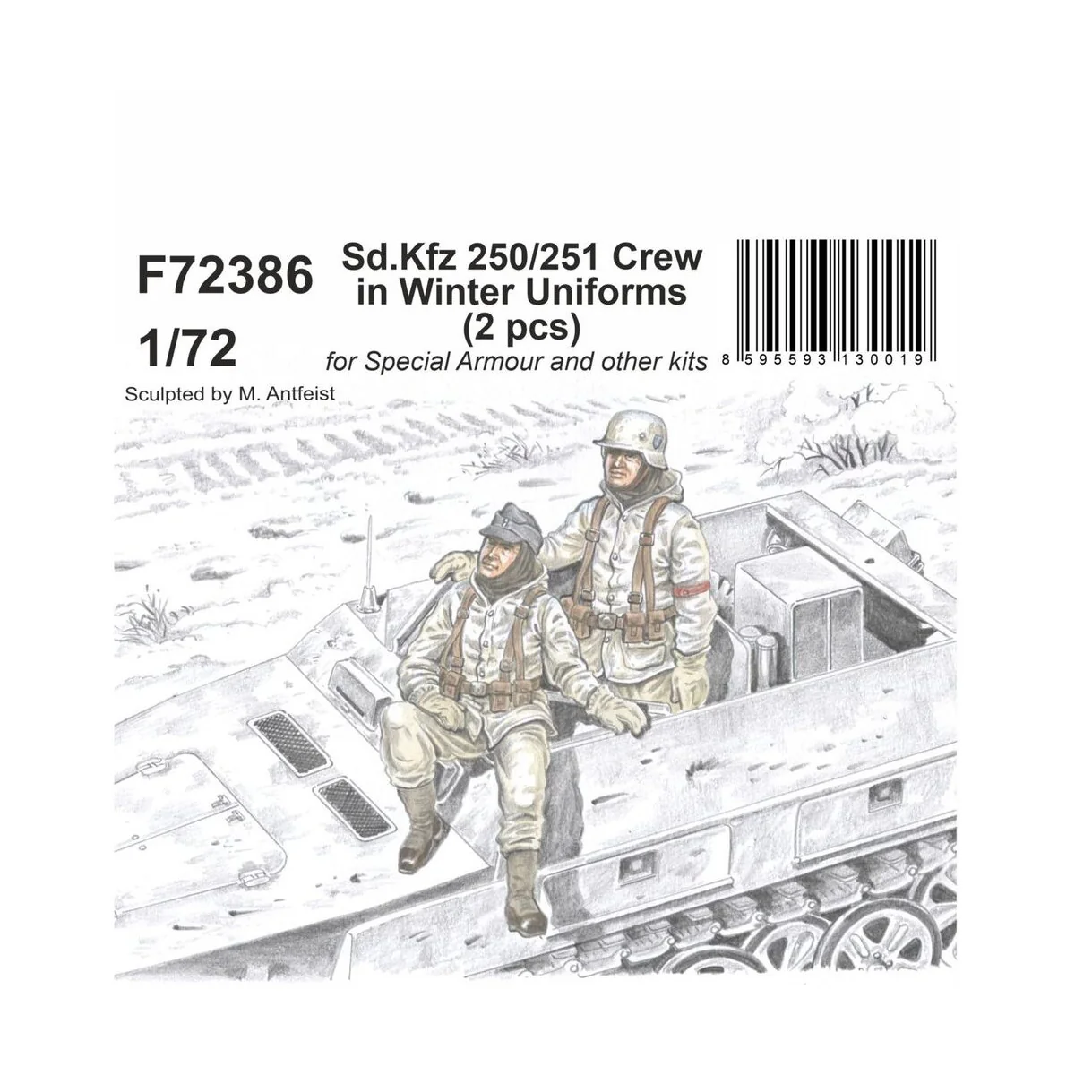 Sd.Kfz 250/251 Crew in Winter Uniforms, 1/72 - CMK 129-F72386 Sd.Kfz 250/251 Crew in Winter Uniforms, 1/72 - CMK 129-F72386