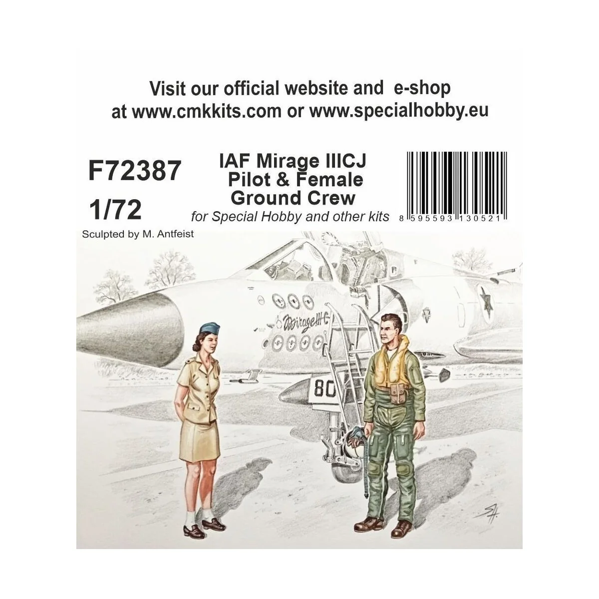 IAF Mirage IIICJ Pilot & Female Ground Crew, 1/72 - CMK 129-F72387