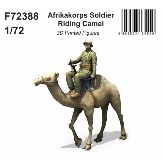 Afrikakorps Soldier Riding Camel 1/72 / 3D Printed, 1/72 - CMK 129-... Afrikakorps Soldier Riding Camel 1/72 / 3D Printed, 1/72 - CMK 129-...