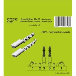 Beaufighter Mk.21 - Hedgehog Flame Damper Exhausts / Aussie Type - ...