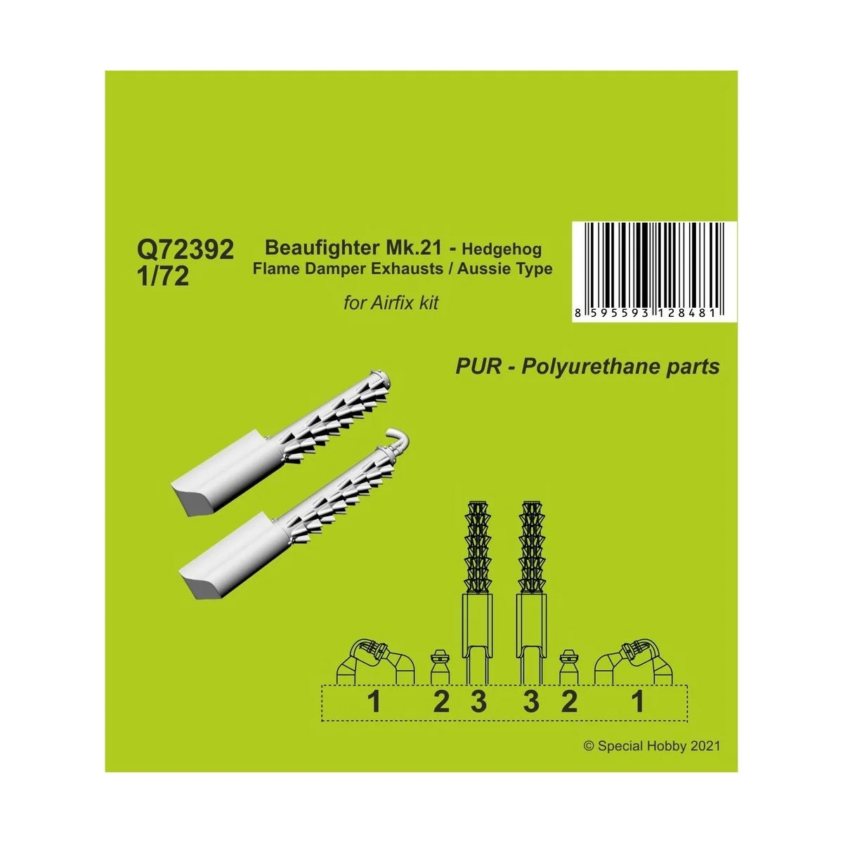 Beaufighter Mk.21 - Hedgehog Flame Damper Exhausts / Aussie Type, 1... Beaufighter Mk.21 - Hedgehog Flame Damper Exhausts / Aussie Type, 1...