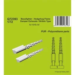 Beaufighter - Hedgehog Flame Damper Exhausts / British Type - CMK 1...