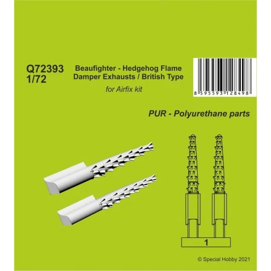 Beaufighter - Hedgehog Flame Damper Exhausts / British Type, 1/72 -... Beaufighter - Hedgehog Flame Damper Exhausts / British Type, 1/72 -...