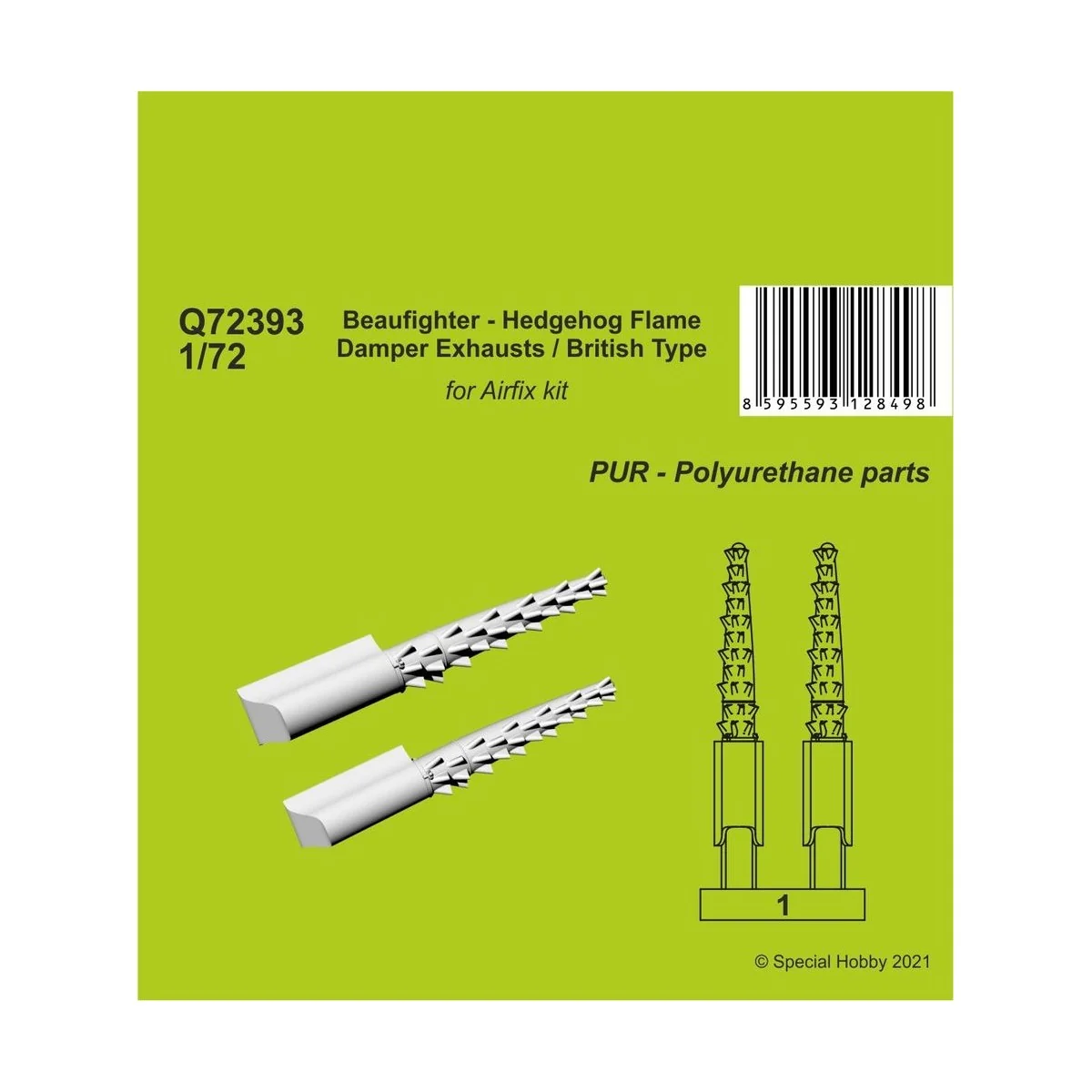 Beaufighter - Hedgehog Flame Damper Exhausts / British Type - CMK 1...