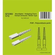 Beaufighter - Hedgehog Flame Damper Exhausts / British Type, 1/72 -... Beaufighter - Hedgehog Flame Damper Exhausts / British Type, 1/72 -...