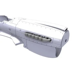 P-40K/M/N Warhawk Late Type Fishtail Exhausts, 1/72 - CMK 129-Q72396