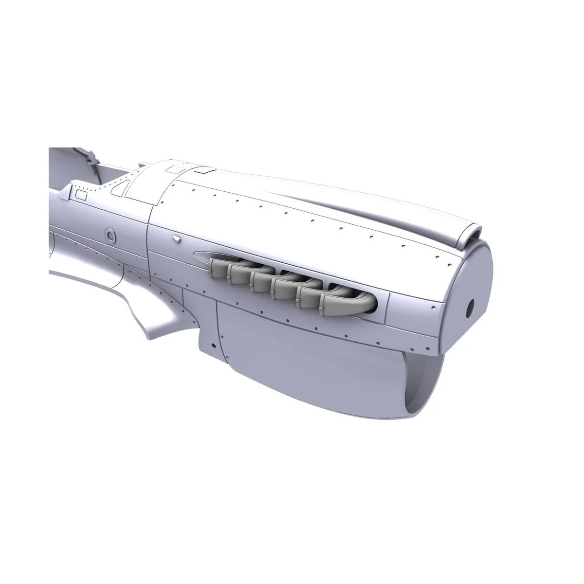 P-40K/M/N Warhawk Late Type Fishtail Exhausts - CMK 129-Q72396