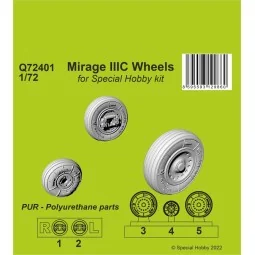Mirage IIIC Wheels for Special Hobby kit - CMK 129-Q72401