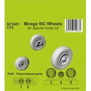Mirage IIIC Wheels for Special Hobby kit, 1/72 - CMK 129-Q72401 Mirage IIIC Wheels for Special Hobby kit, 1/72 - CMK 129-Q72401