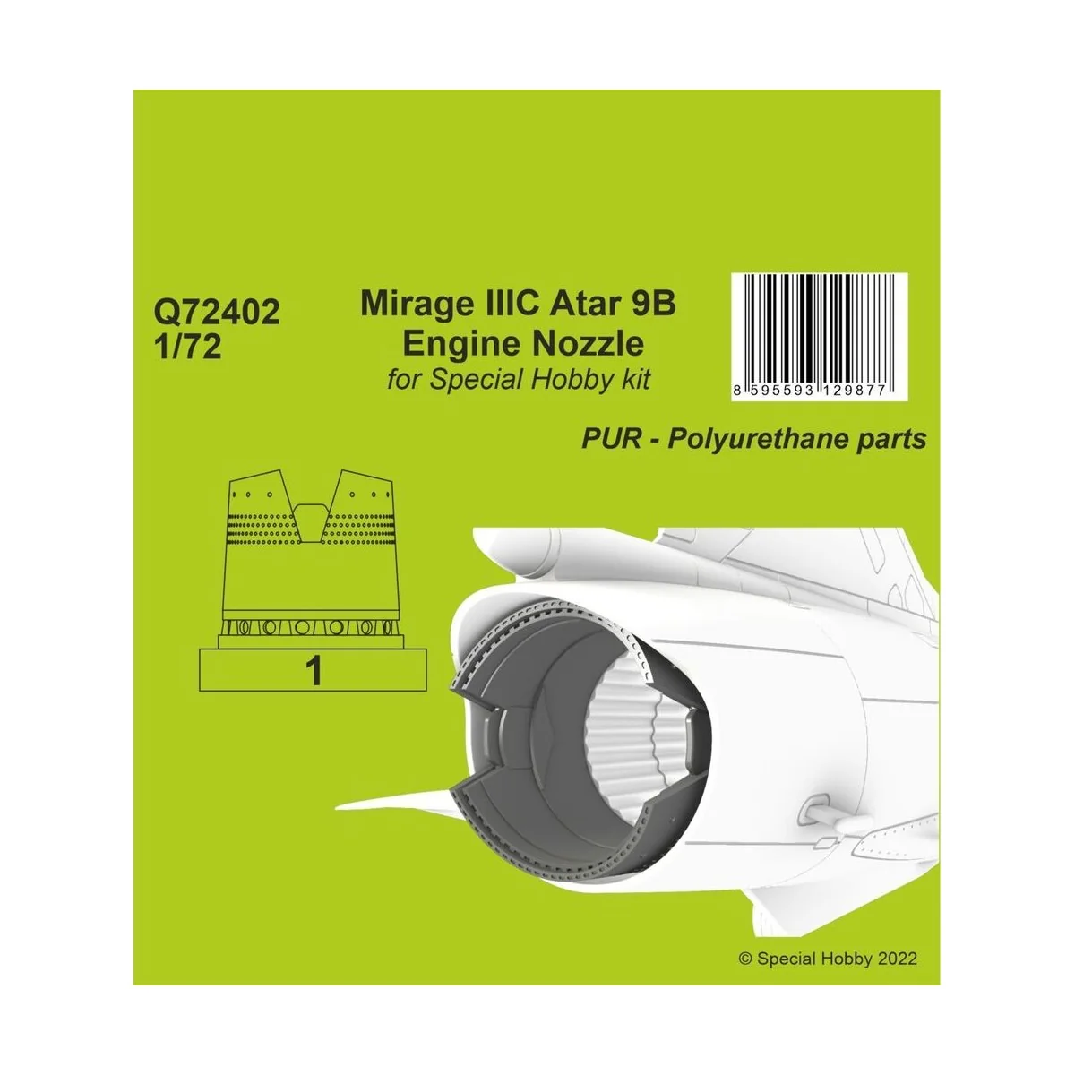 Mirage IIIC Atar 9B Engine Nozzle for Special Hobby kit - CMK 129-Q...