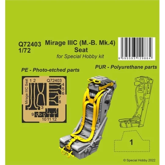 Mirage IIIC (M.-B. Mk.4) Seat - CMK 129-Q72403
