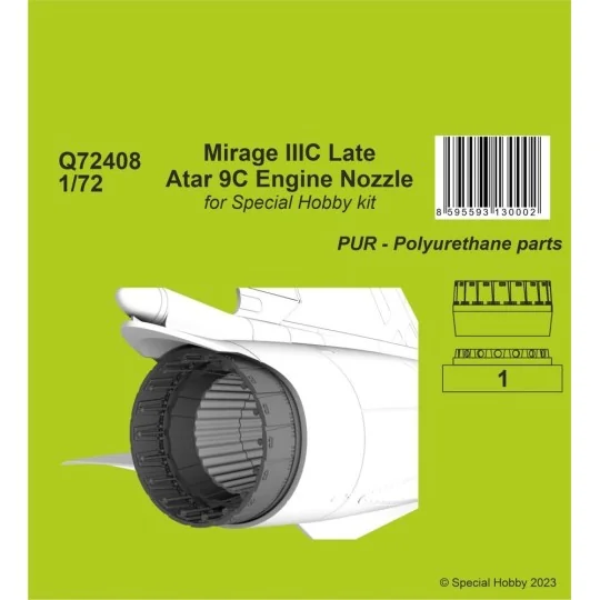 Mirage IIIC Late - Atar 9C Engine Nozzle 1/72 - CMK 129-Q72408