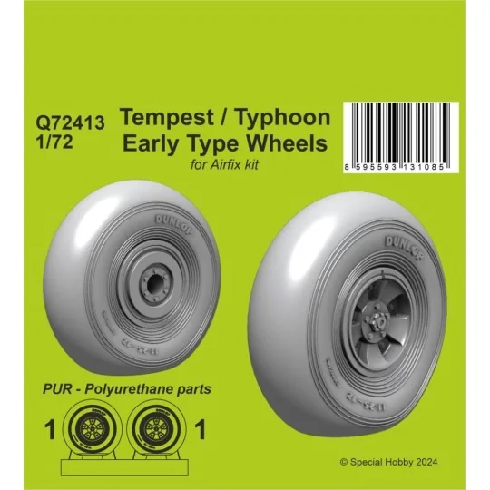 Tempest/Typhoon Early type Wheels, 1/72 - CMK 129-Q72413