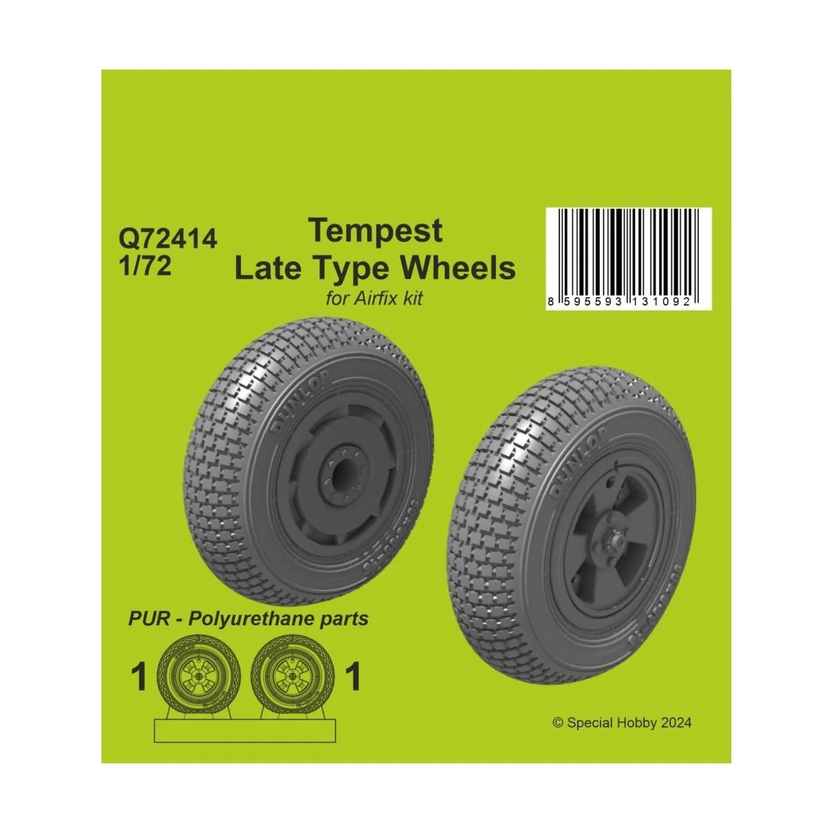 Tempest Late Type Wheels, 1/72 - CMK 129-Q72414