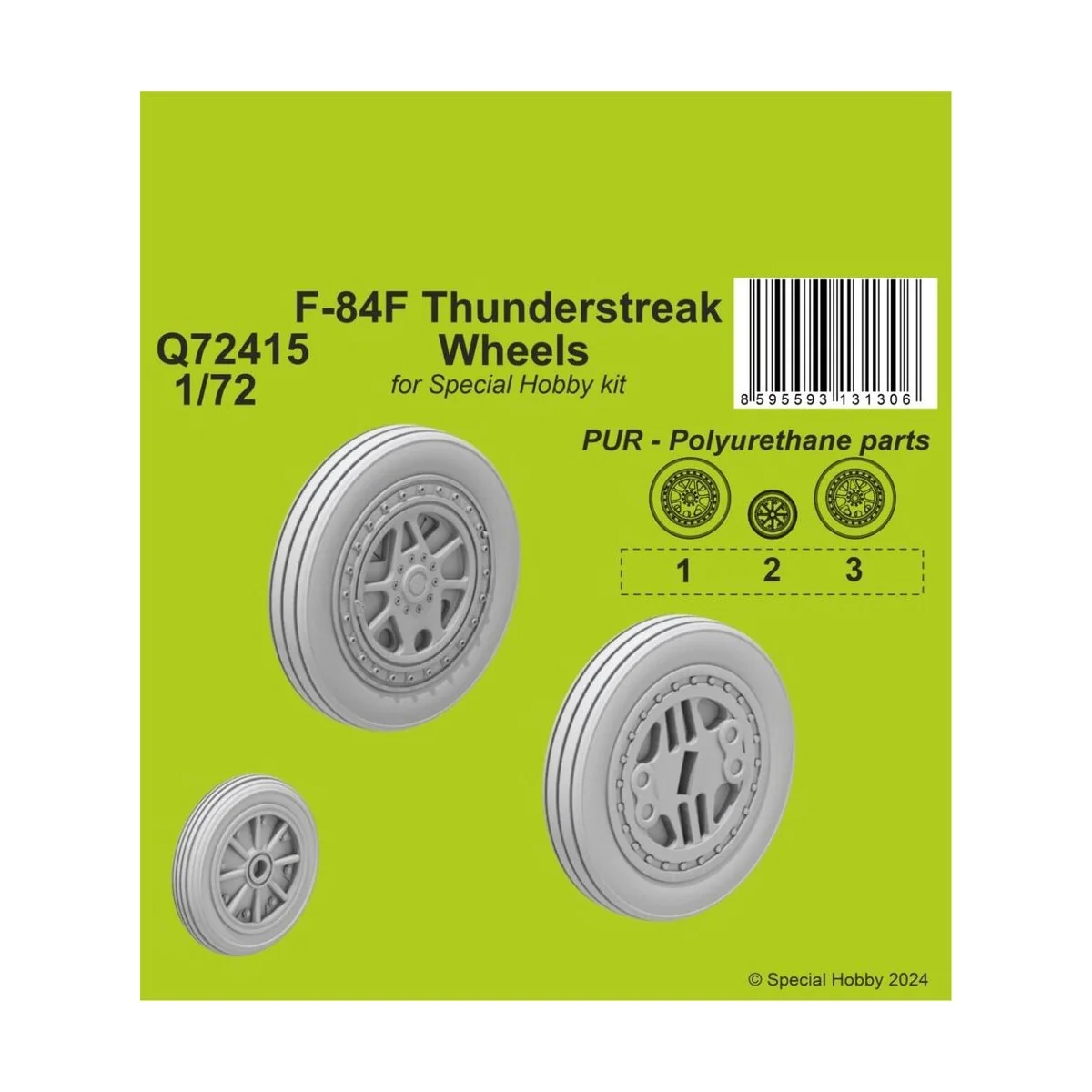 F-84F Thunderstreak Wheels 1/72 / for Special Hobby kits, 1/72 - CM...