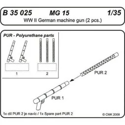 MG 15 German Machine Gun, 1/35 - CMK 129-B35025
