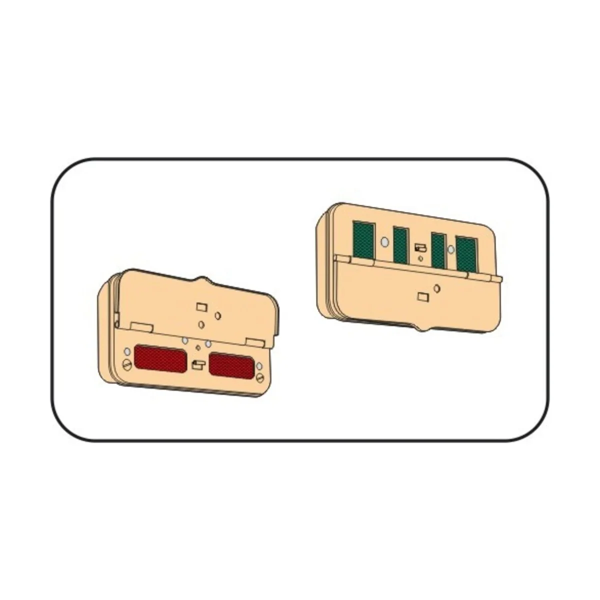 German WWII distance rear lights NOTEK, 1/35 - CMK 129-B35037