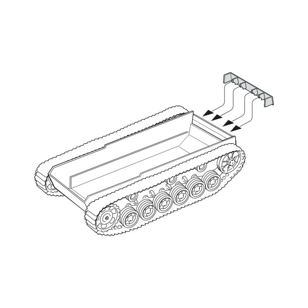 Pz.Kpfw III Correction Rear Hull Armor - CMK 129-B35063