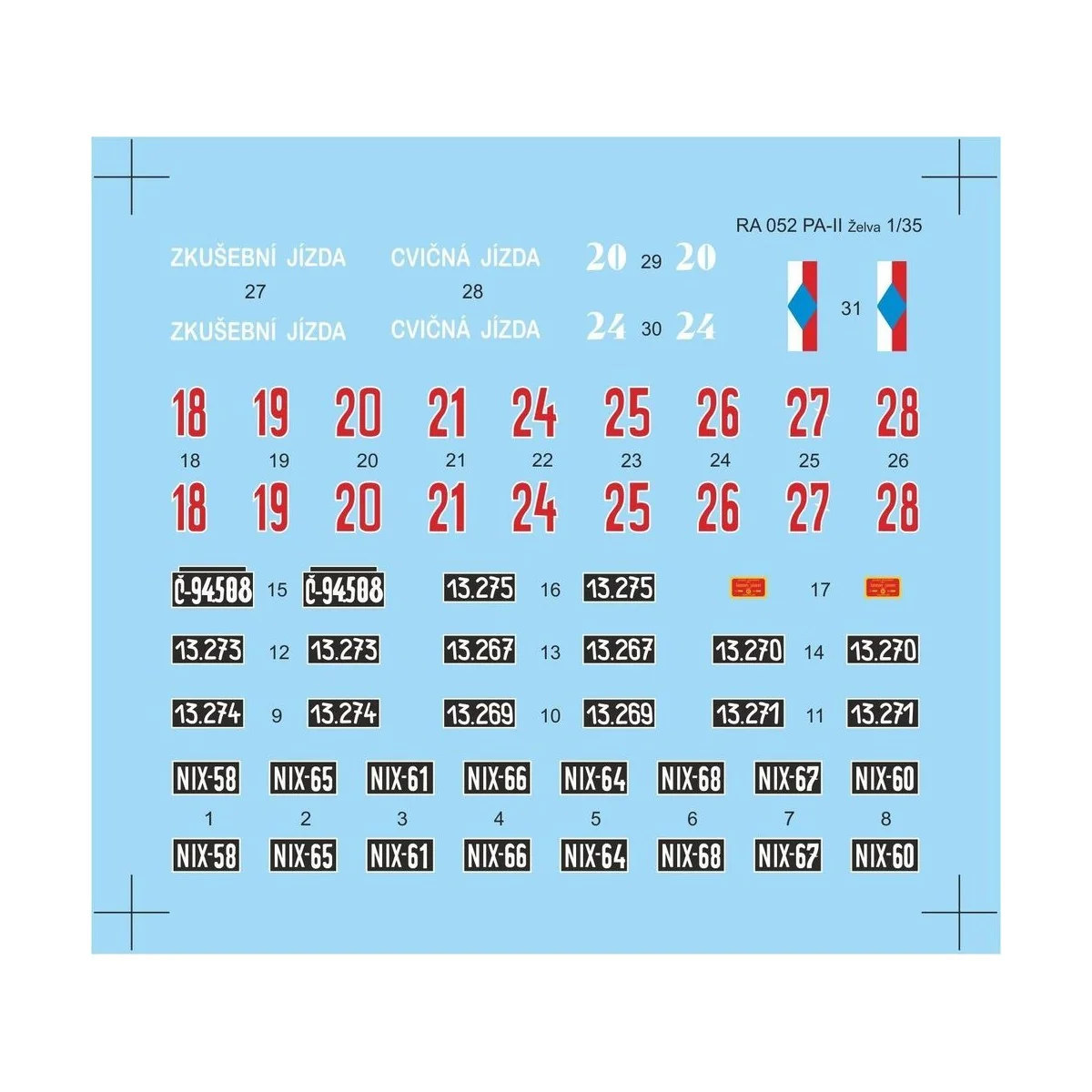 Skoda PA-II Turtle-Decal sheet - CMK 129-B35097