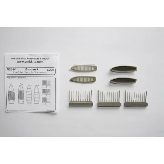 Bismarck 8 m Cutter 2pcs.f.TRU, 1/200 - CMK 129-NS014
