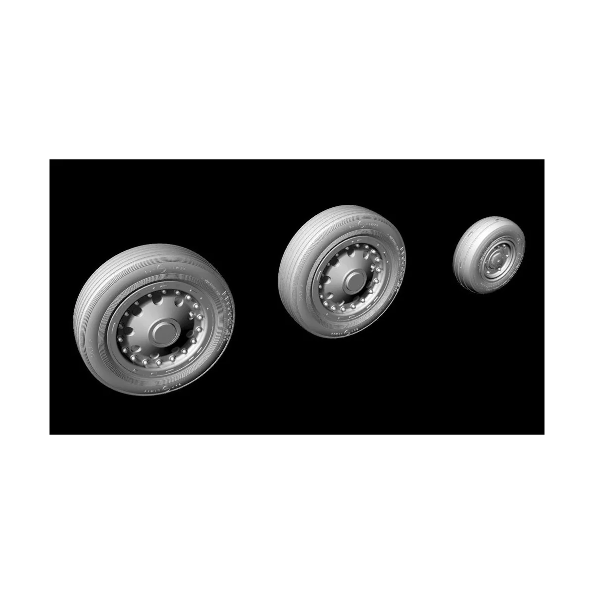 F-104C Wheels, 1/48 - CMK 129-Q48383 F-104C Wheels, 1/48 - CMK 129-Q48383