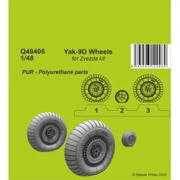 Yak-9D Wheels, 1/48 - CMK 129-Q48405