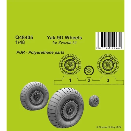 Yak-9D Wheels, 1/48 - CMK 129-Q48405