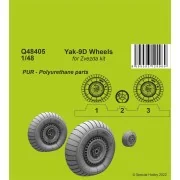 Yak-9D Wheels - CMK 129-Q48405