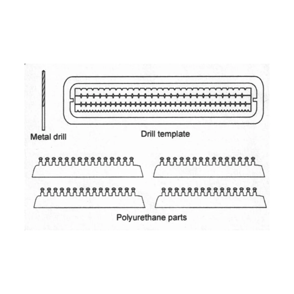 Nieten rund cal. 1,2 mm, 60 St. mit Bohrer 0,9mm - CMK 129-001