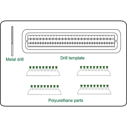 Hexagonale Schrauben Köpfe 1,5 mm 60 St. mit 0,9 mm Bohrer - CMK 12...