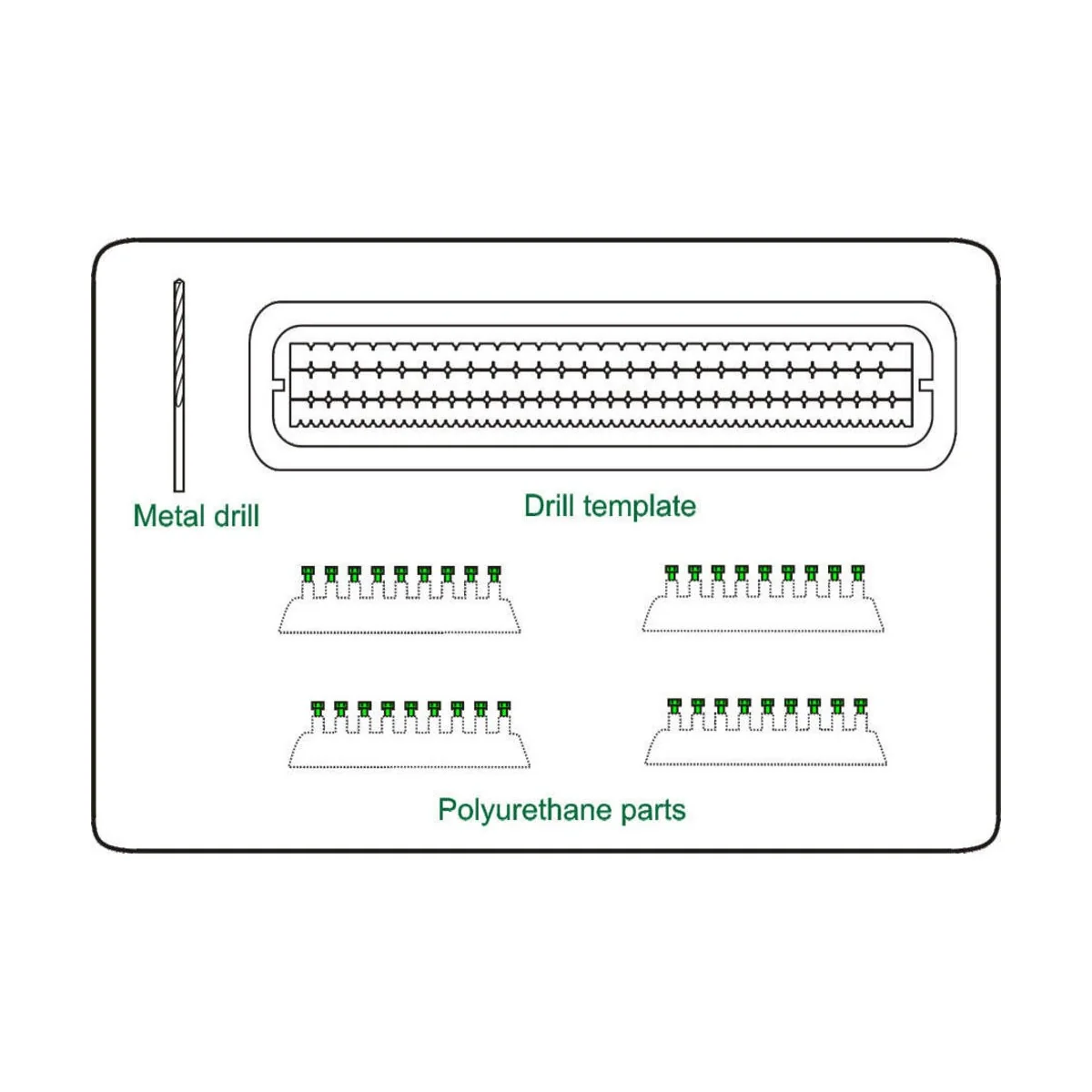 Hexagonale Schrauben Köpfe 1,5 mm 60 St. mit 0,9 mm Bohrer - CMK 12...