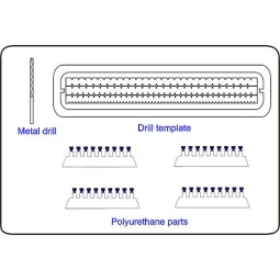 Schrauben mit Muttern, 2mm, 44 St. mit Bohrer 1,4 mm - CMK 129-006
